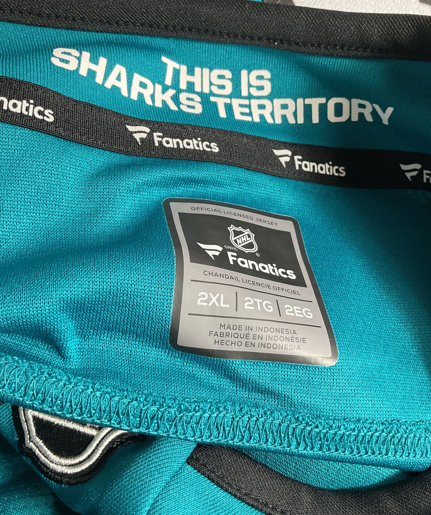 Fanatics LeBanc San Jose Sharks Breakaway Home Jersey Teal 2XL