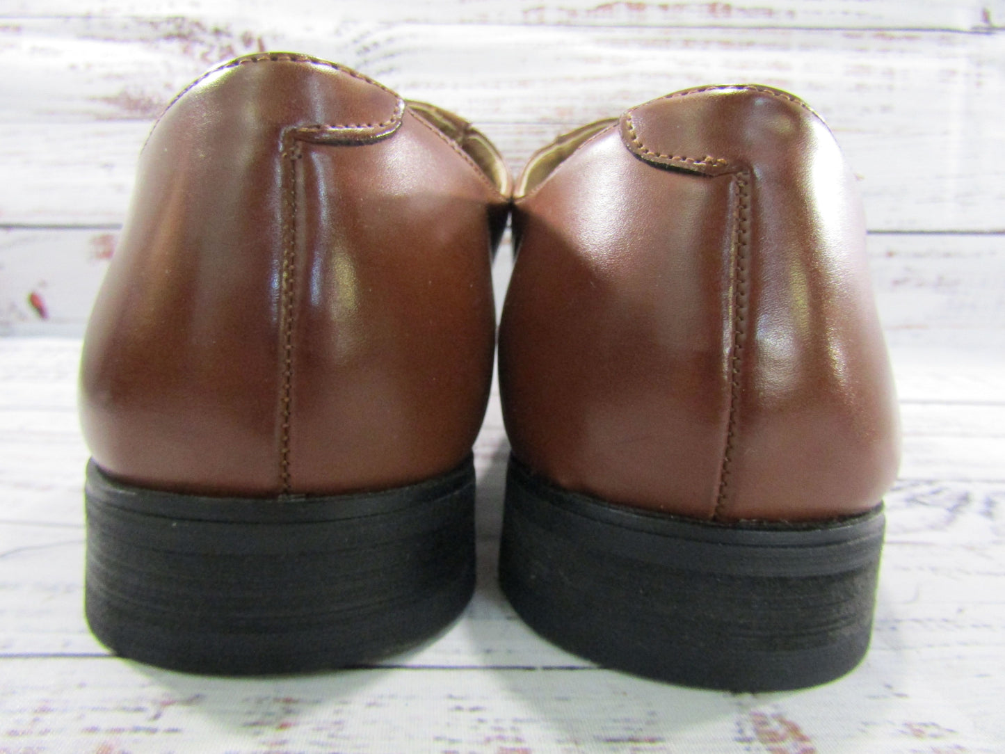 Kenneth Cole Kylar Men's Brown Leather Cap Toe Oxford Shoes Size 9.5