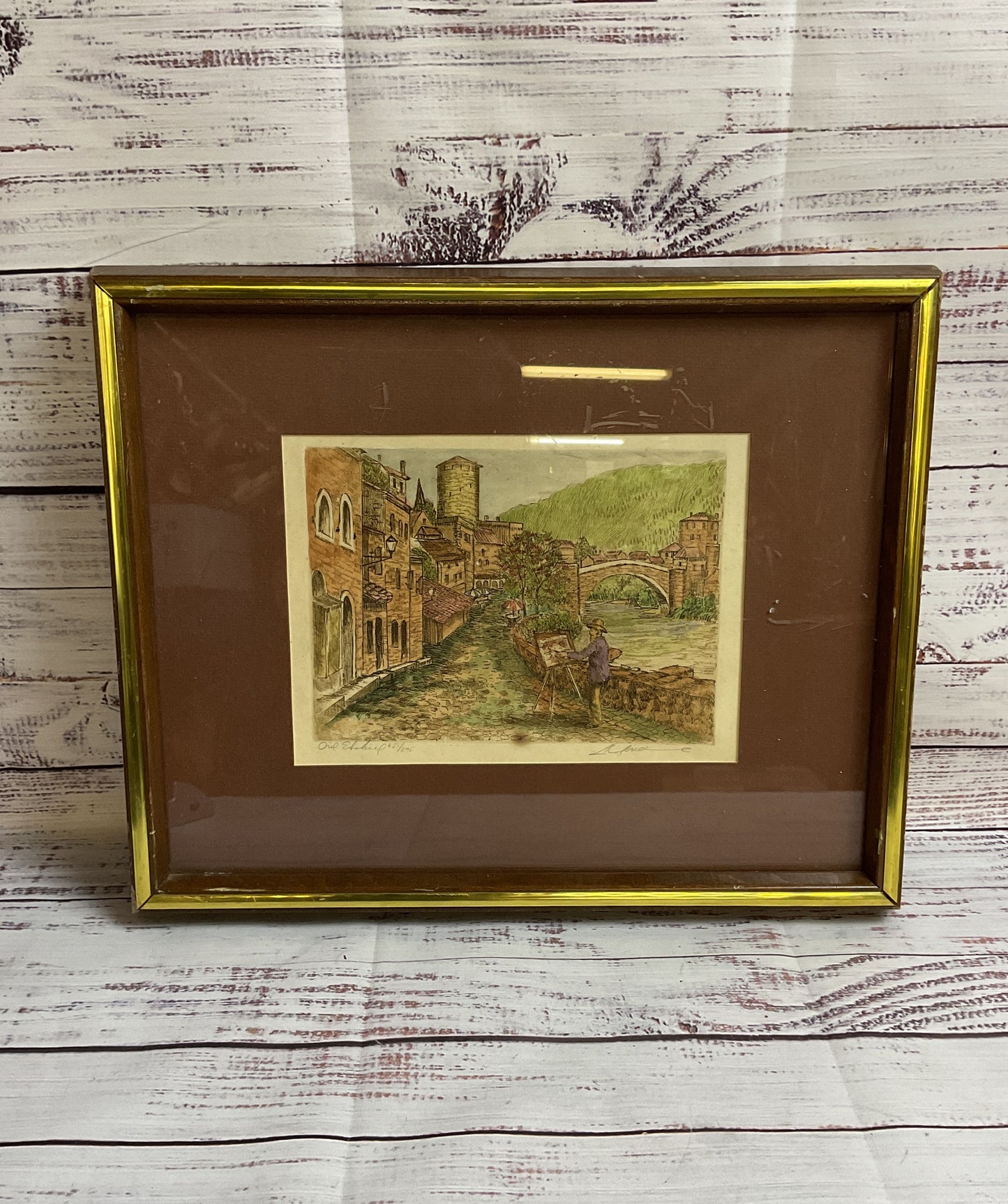 1980s Signed. Marianne L. Almasy Limited Series 45/295 Oil Painting Euro Painter