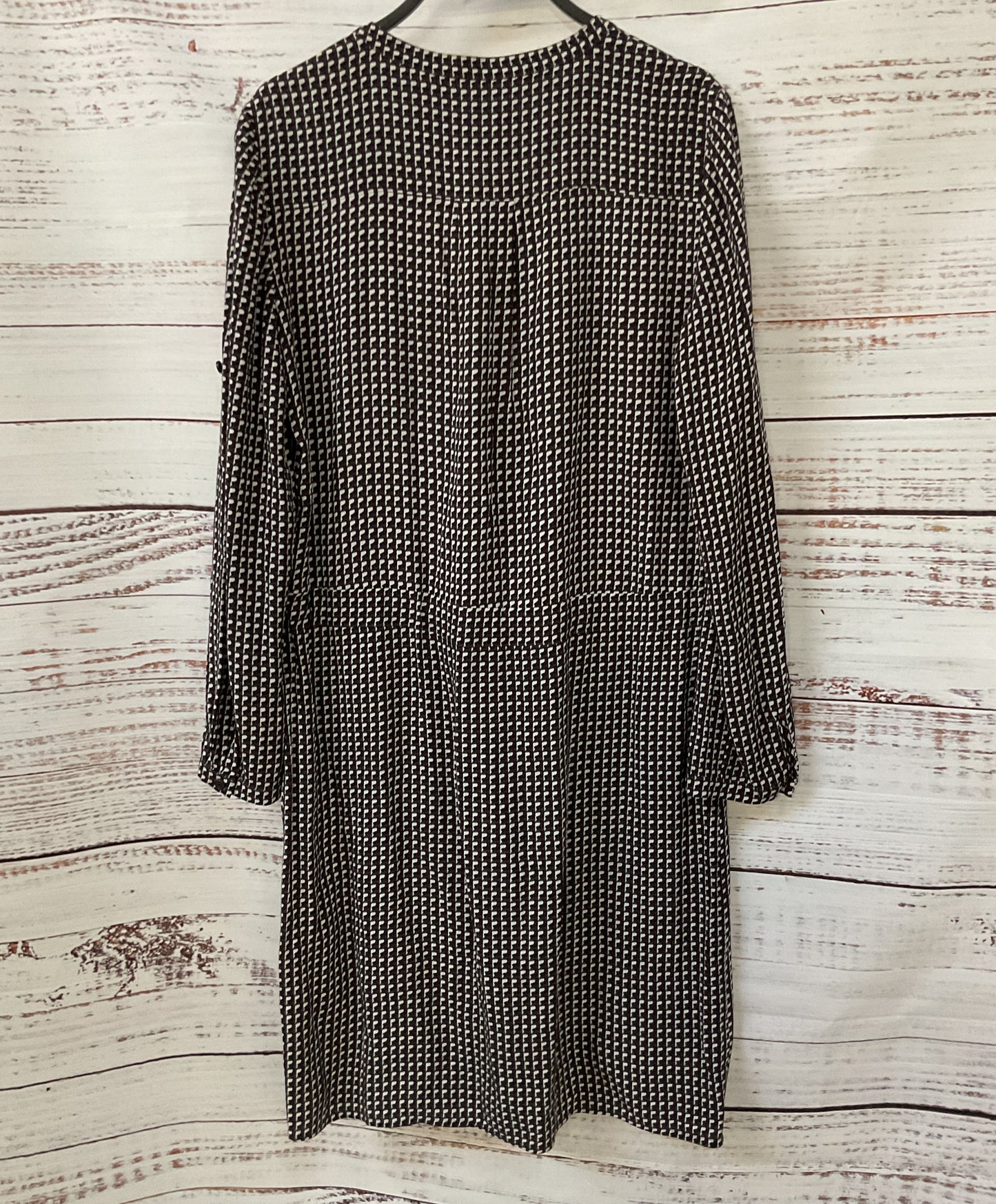 Johnston & Murphy Women's Brown Long Sleeve Geometric Print Dress Size S