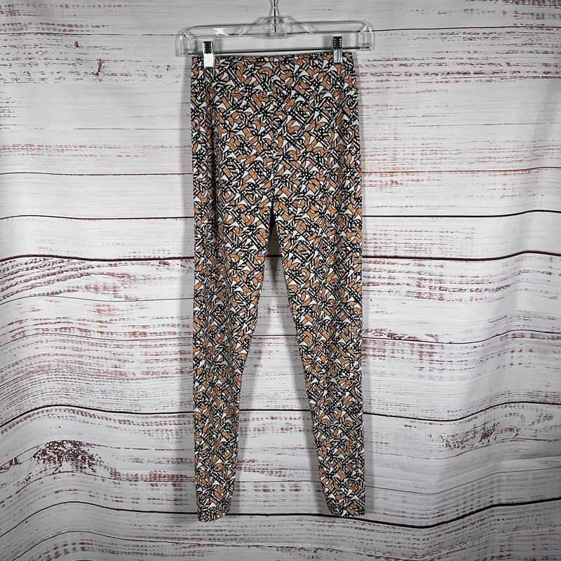 Burberry Madden Monogram Print Leggings Women's Pants - Size S/P