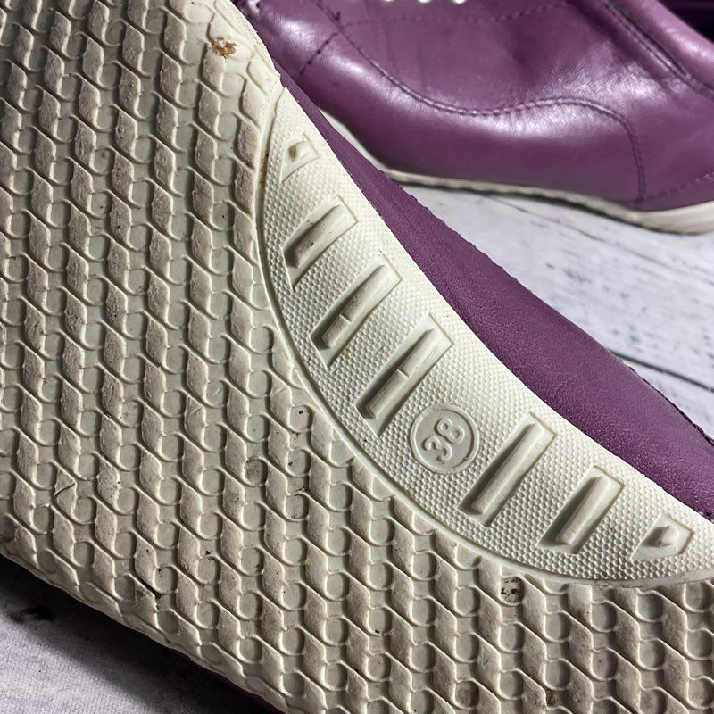 Gelato Tessa 2 Grape Purple Leather Slip On Sneaker Casual Shoe Women's 7.5 US