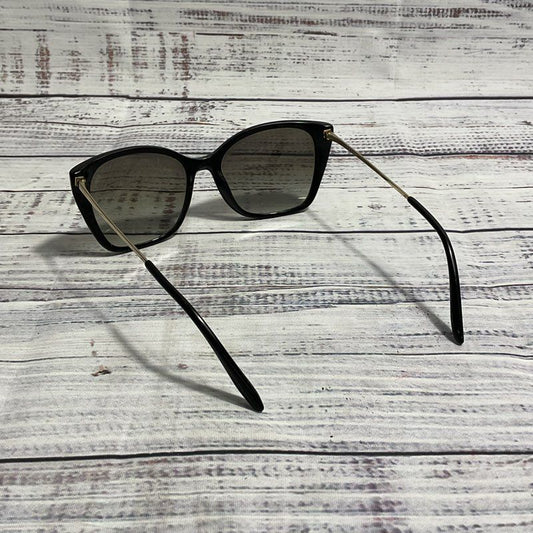 Prada PR12XS Black/Gold Gradient Lens Square Frame Sunglasses