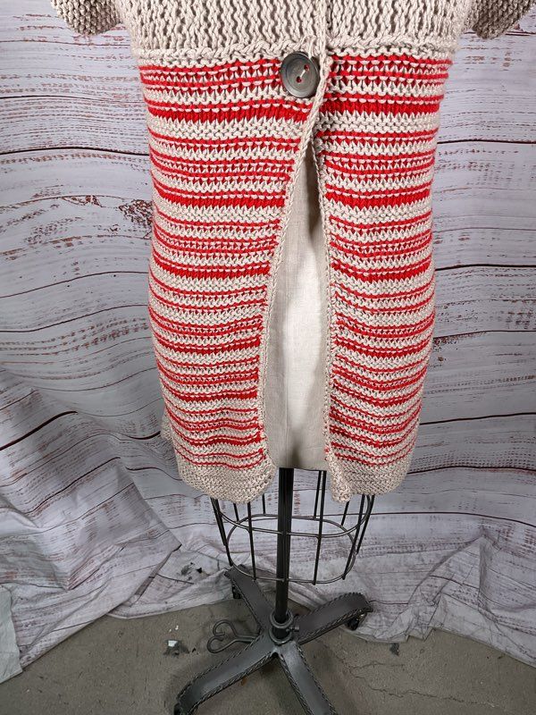 NWT Free People Women's Crochet Knit Double Button Short Sleeve Cardigan Top S