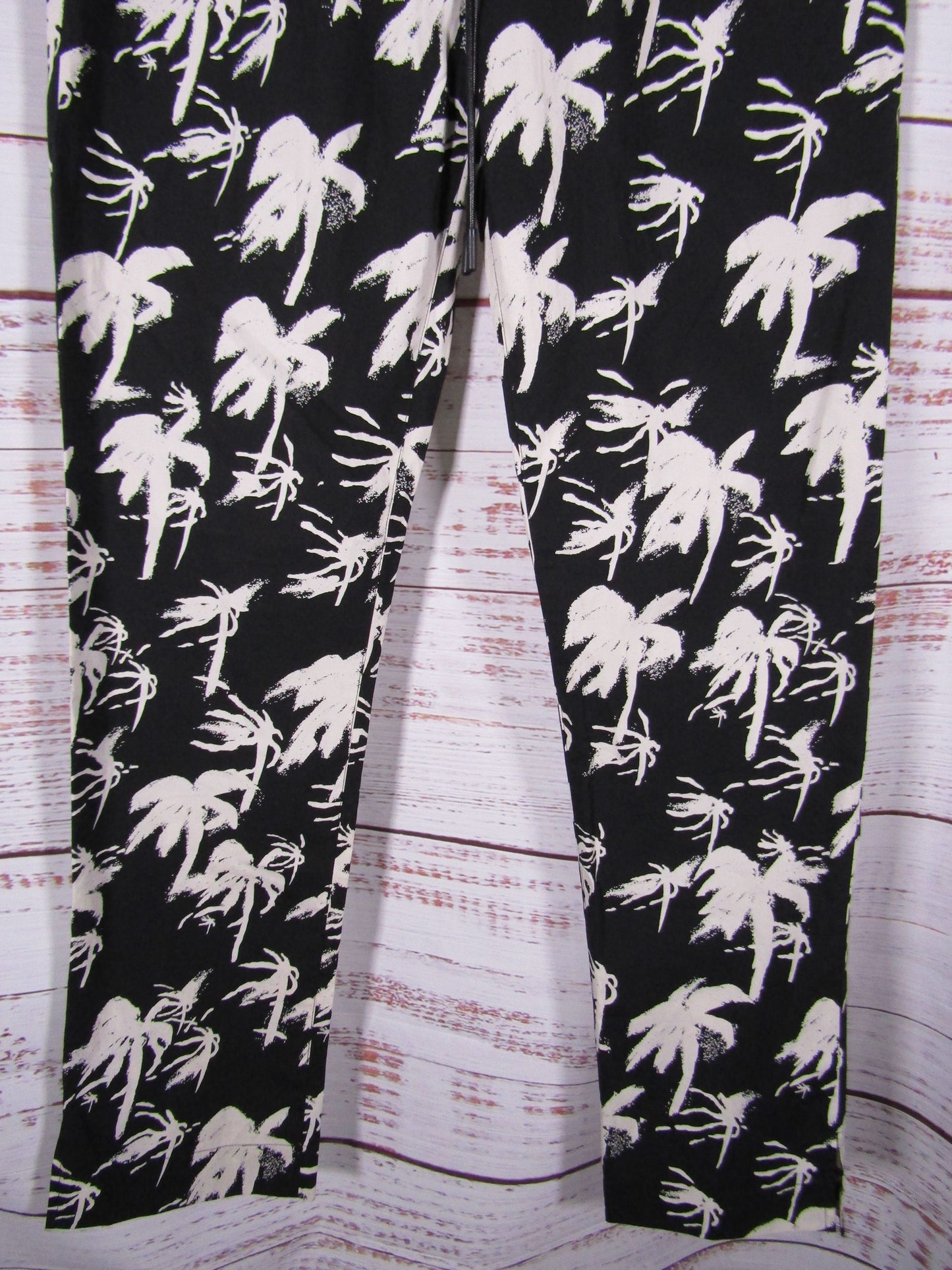 RTA Women's Black Palm Tree Print Pants Size S