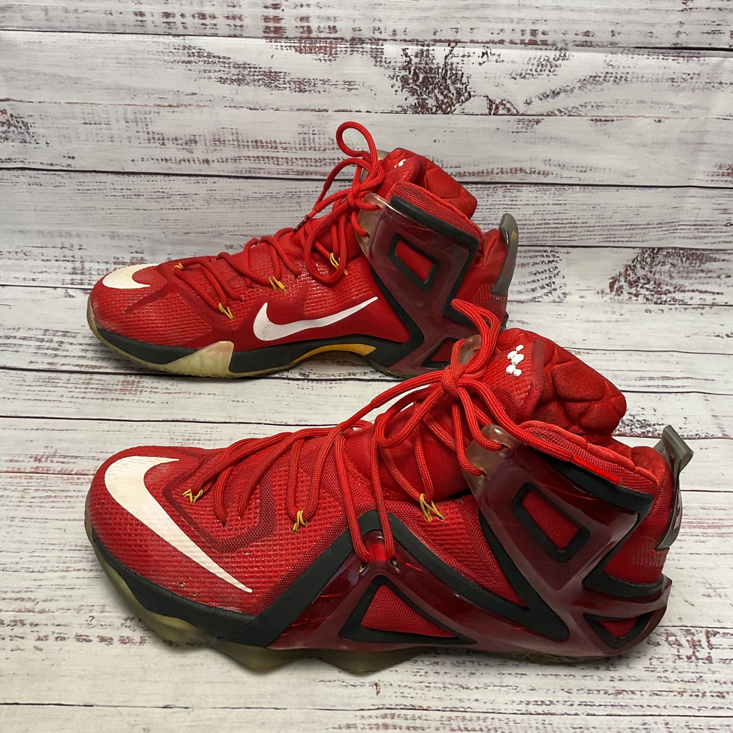 Nike Lebron 12 XII Elite Red/Gold Red Athletic Shoe Men Size 12 1 of 2
