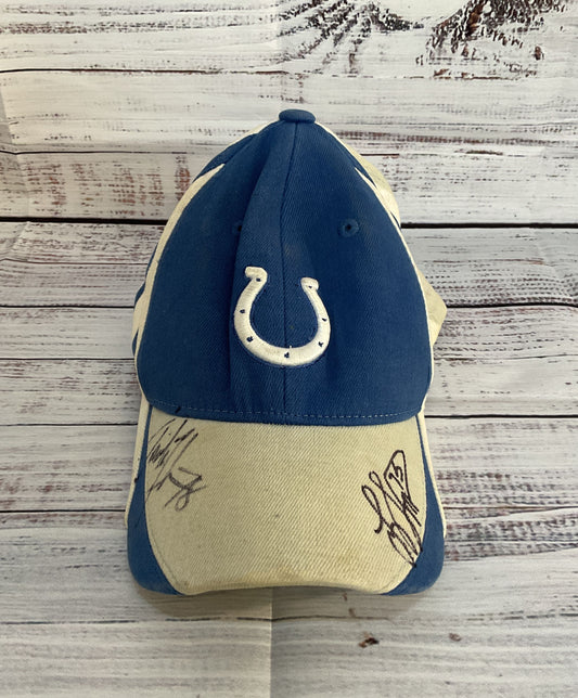 Indianapolis Colts Vintage Tarik Glenn Signed Baseball Cap Youth