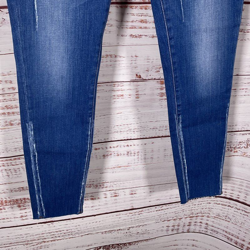 IRO Experience Candy Distressed Raw Hem Blue Denim Jeans - Size 29
