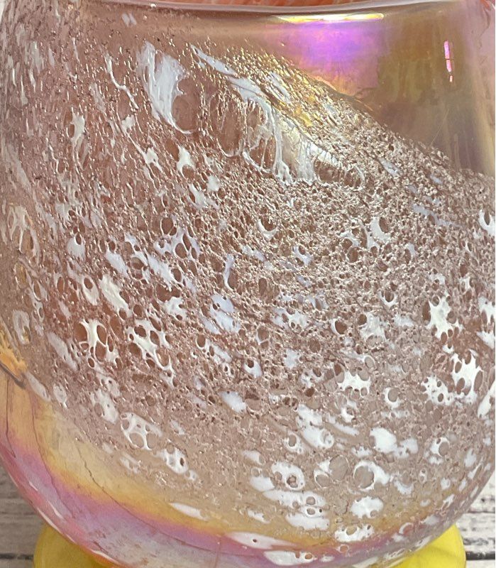 Anthropologie Laney 7.25" Cheena Glass Vase Multicolor