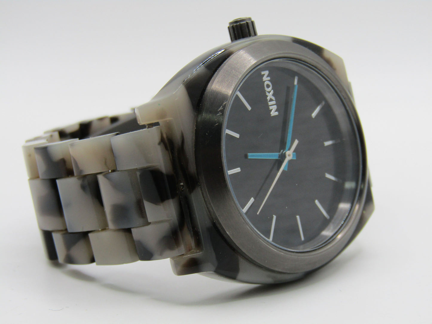 Nixon The Time Teller Acetate Men's Gray Tortoise Acetate Quartz Watch