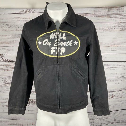 FTP ORANGE LABEL Men's Black "Hell On Earth" Denim Jacket- SZ S