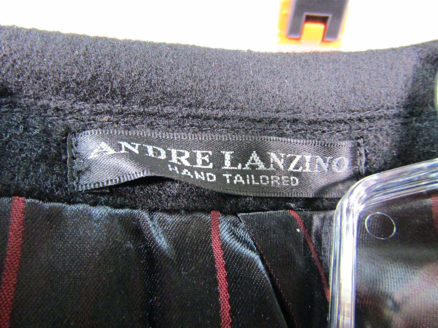 Andre Lanzino Men's Black Cashmere Wool Blend Coat Size 38