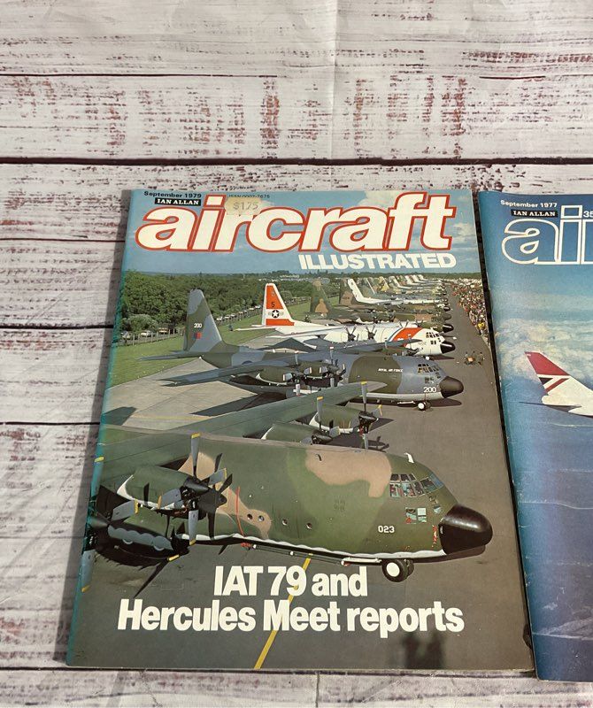 2 Vintage Aircraft Illustrated Ian Allan Airplane Books 1970's