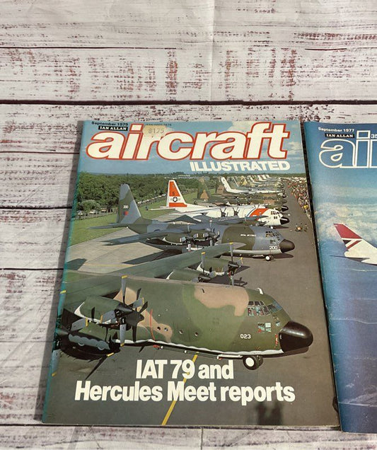 2 Vintage Aircraft Illustrated Ian Allan Airplane Books 1970's