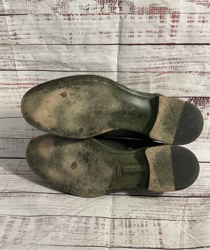 Paul Smith Men's Wingtip Green Leather Oxford Dress Shoes Size 10