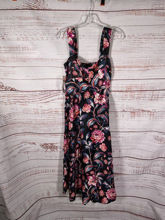 NWT Anthropologie Jocelyn Sleeveless Slip Midi Dress Blackberry Floral Size XS