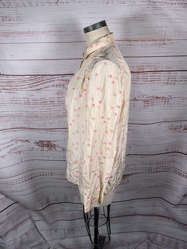 Women's Marni Winter Edition 2009 Rose Floral Pattern Button Blouse Size 44 Silk