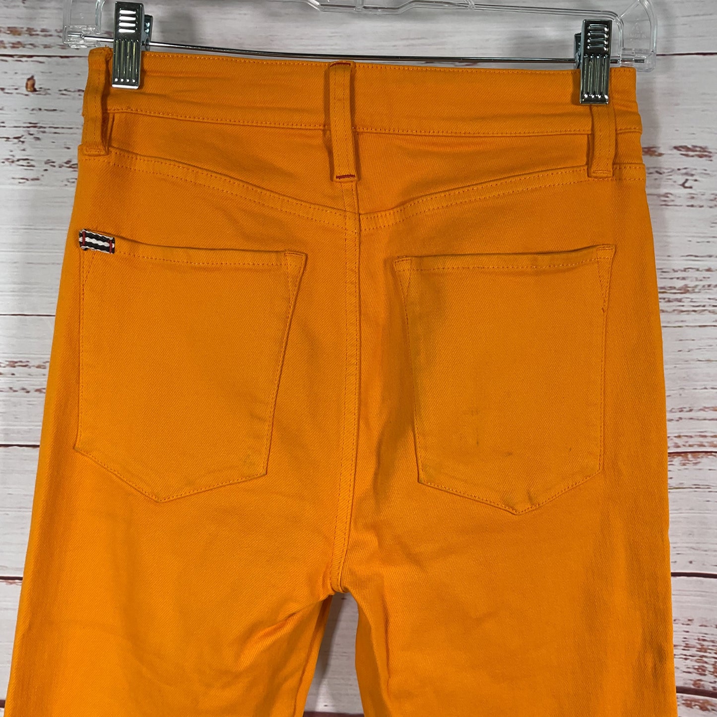 Alice + Olivia Orange Beautiful High Rise Bell Bottom Jeans Pants - Size 25