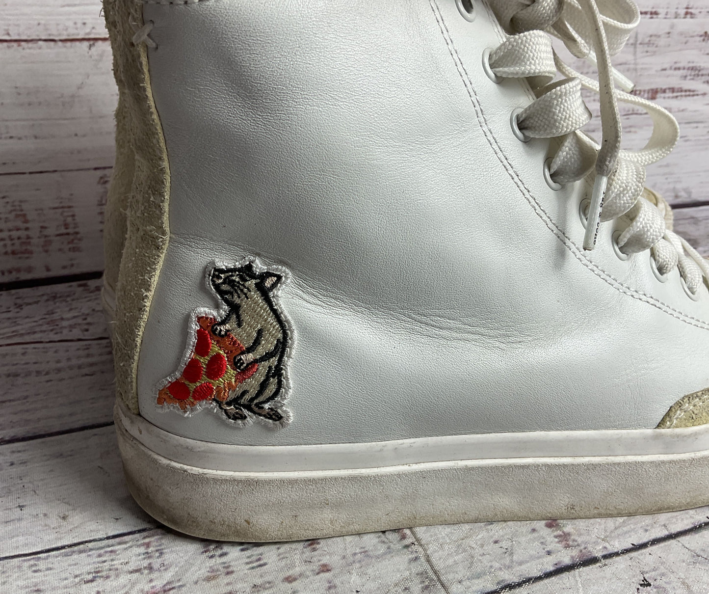 Rag & Bone Pizza Rat High-Top Sneakers White 37.5