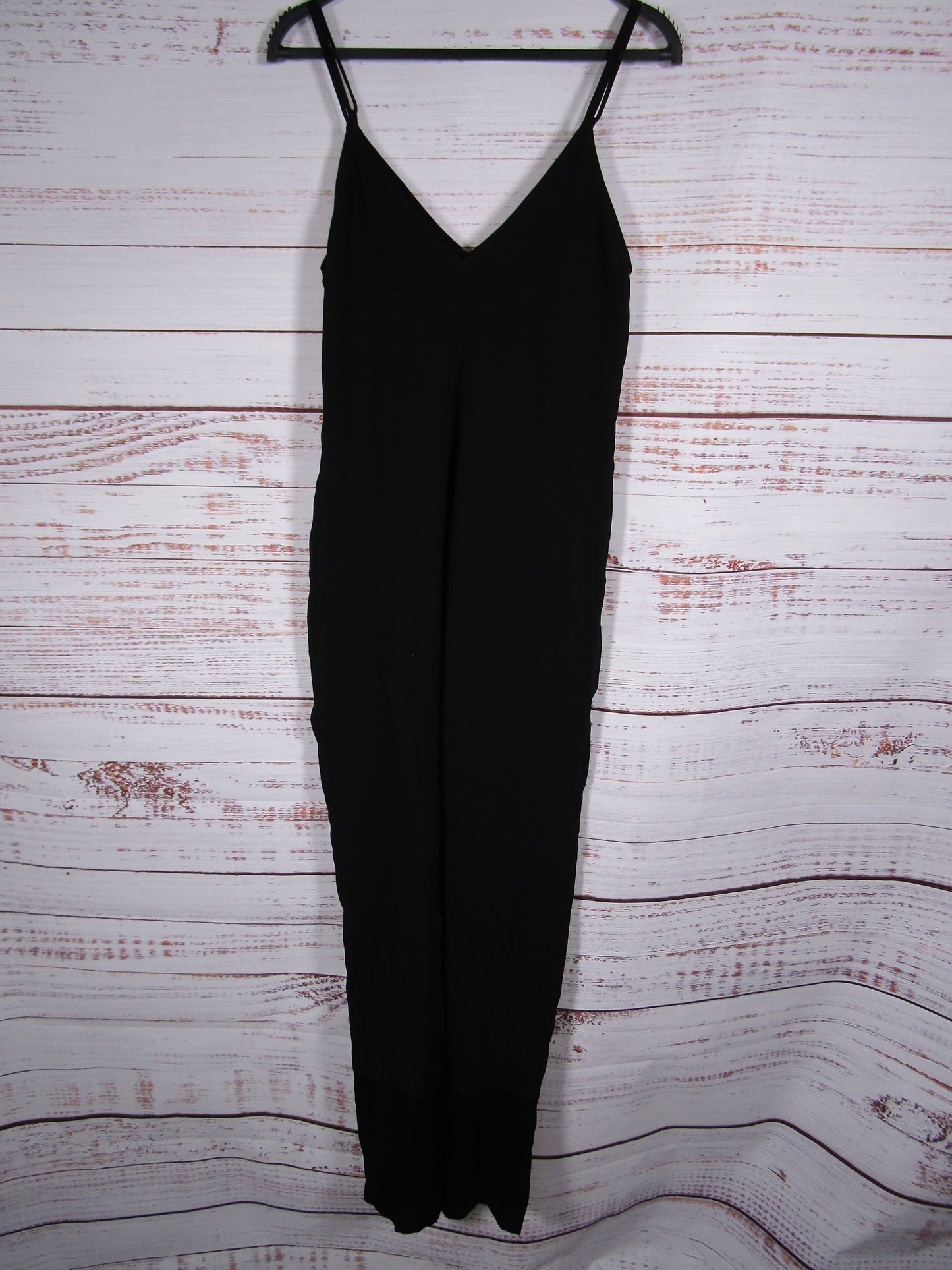 Sandro Women's Black Plunge Neckline Jumpsuit Size 36