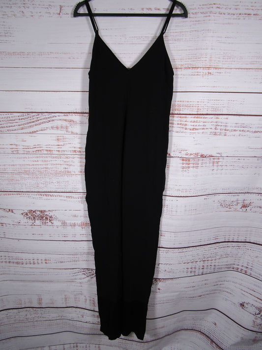 Sandro Women's Black Plunge Neckline Jumpsuit Size 36