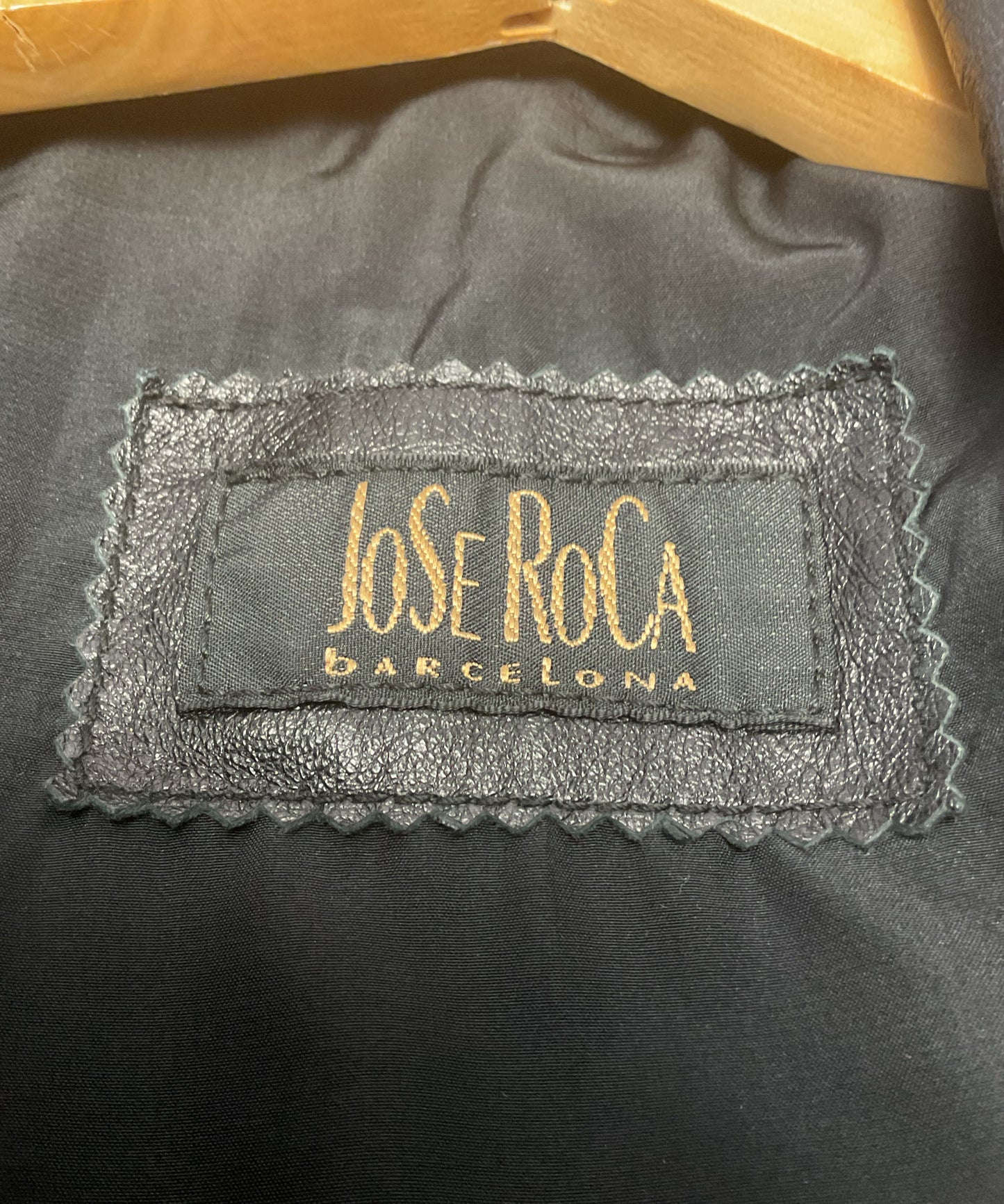 Jose Roca Black Leather Button Front Coat Jacket - Size 48IT 38US