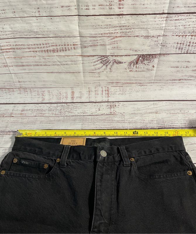 Polo Ralph Lauren Rope Dyed Avery Boyfriend Black Beaded Aztec Jeans Women's 28