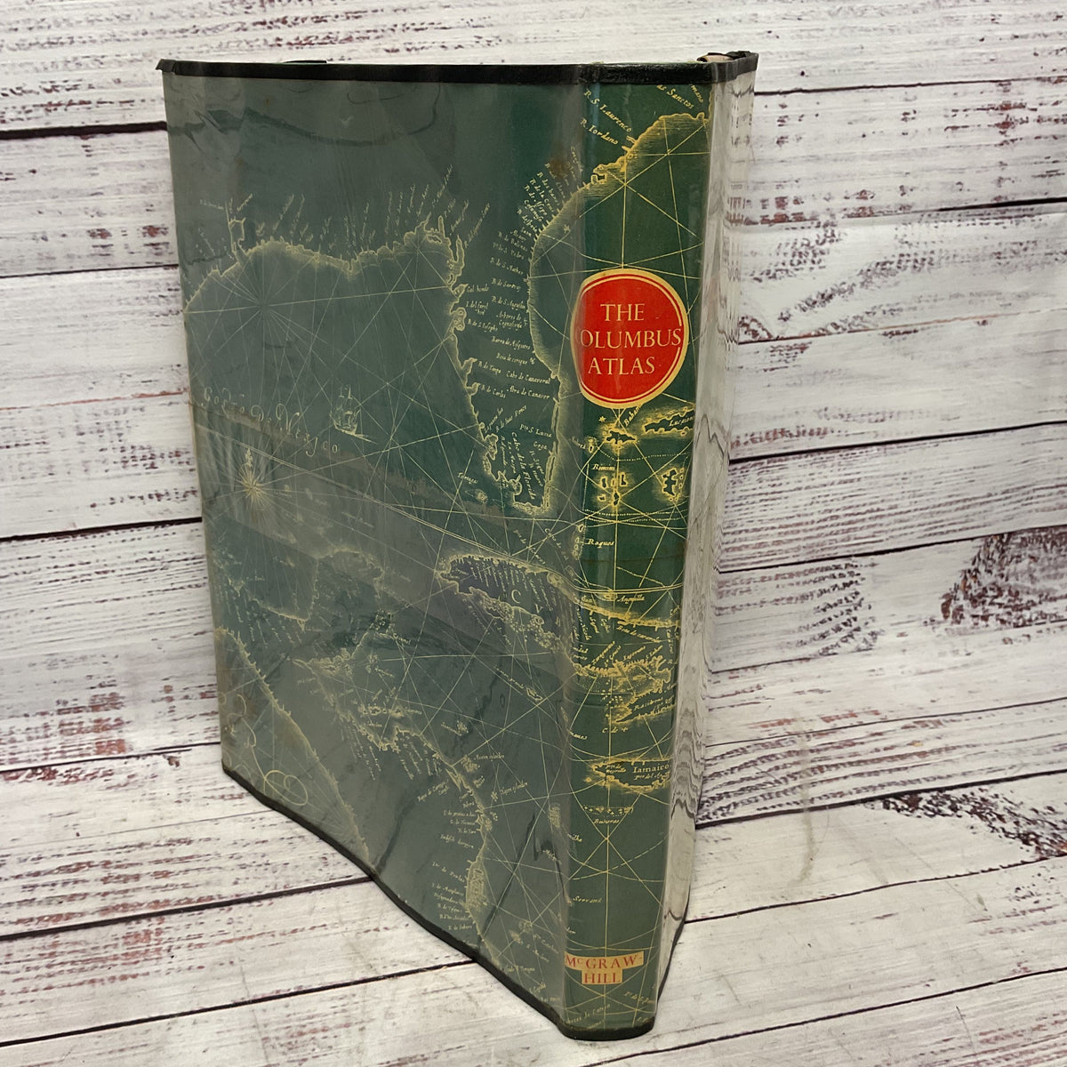 Columbus Atlas Of The World Bartholomew Map 1953 Hard Cover Book