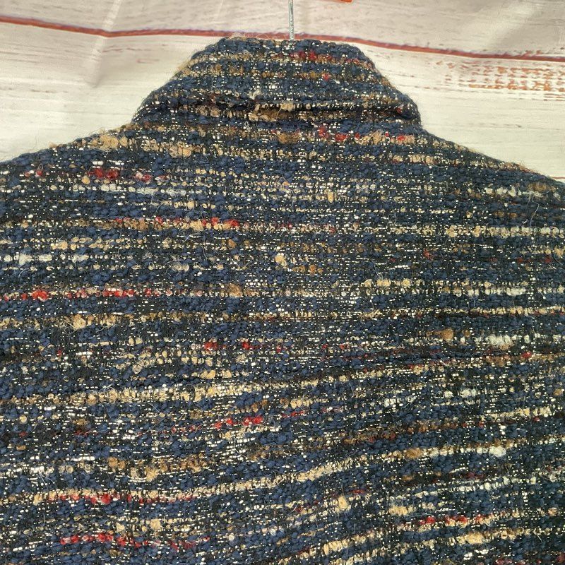 Ted Baker Colour by Numbers Multi Tweed Full Zip Cropped Jacket - Size 2