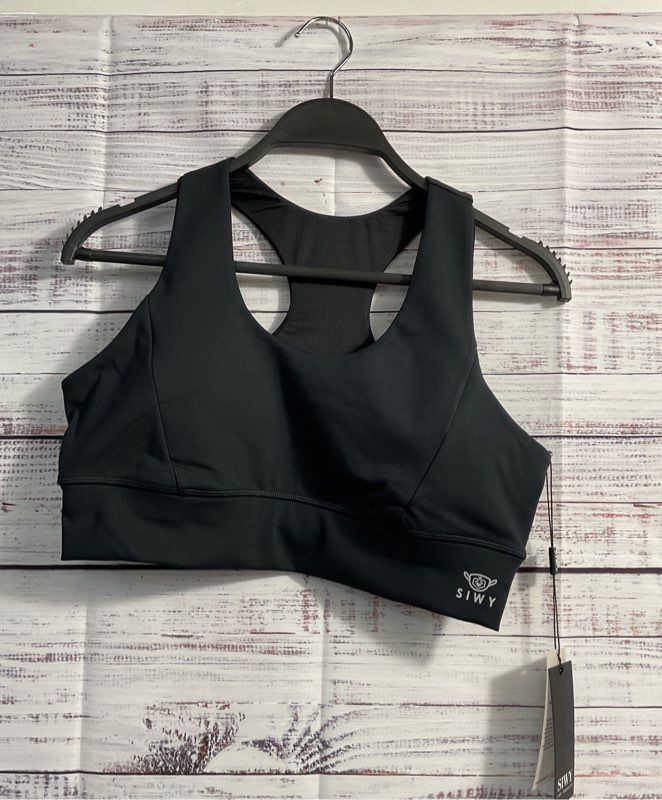 NWT Women's Siwy Black Sports Bra Size M
