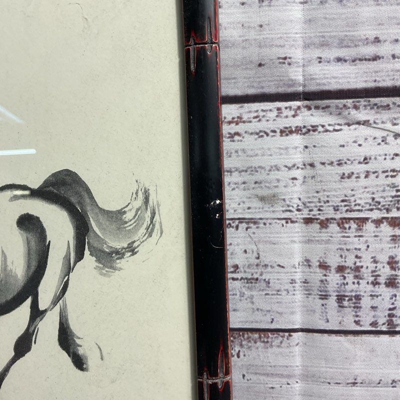 Horse Galloping in Front of Hills Print by Tae Kwong TK Chan Framed 12"