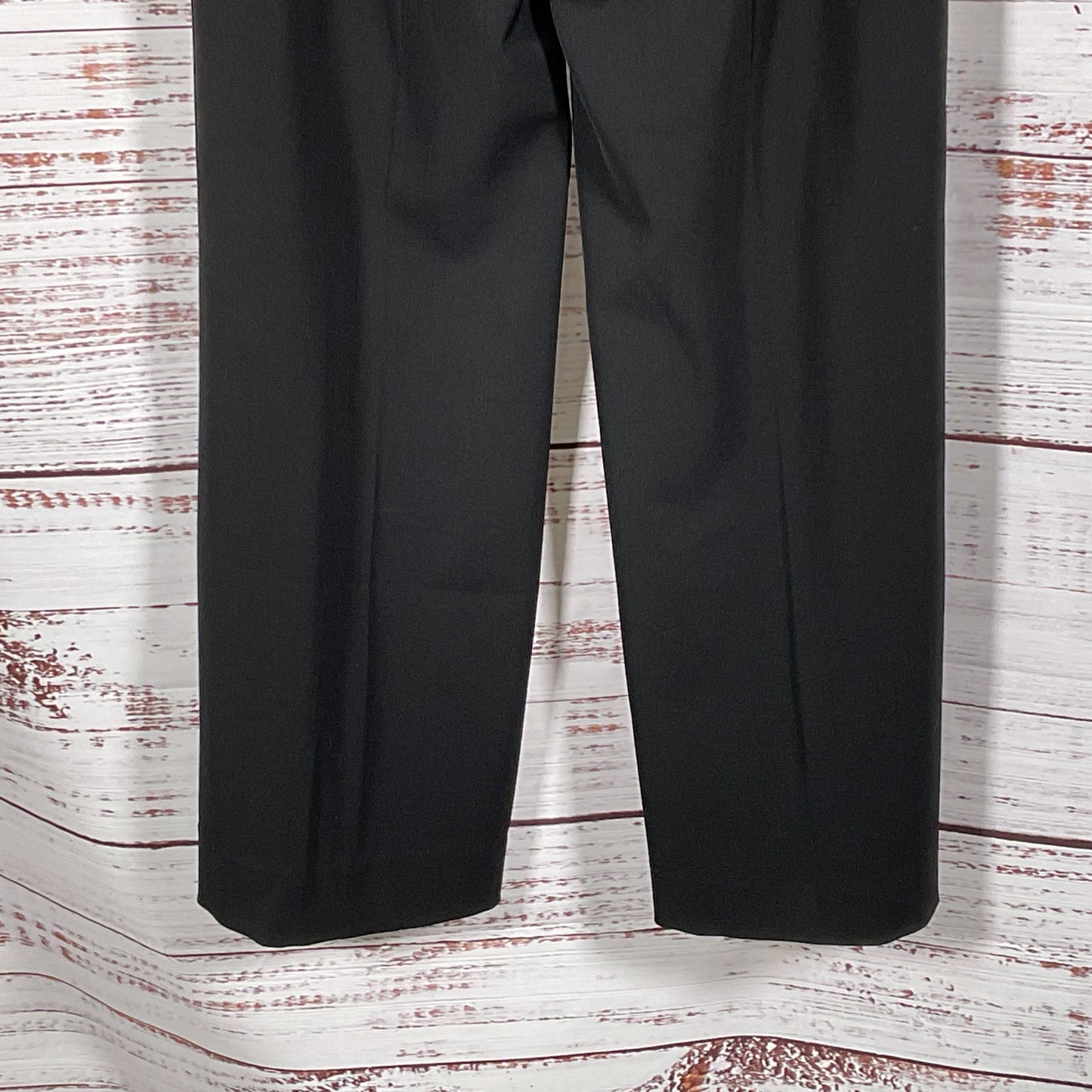 ST. JOHN BLACK Women's Black Wool Blend Side Zip Pants- SZ 8