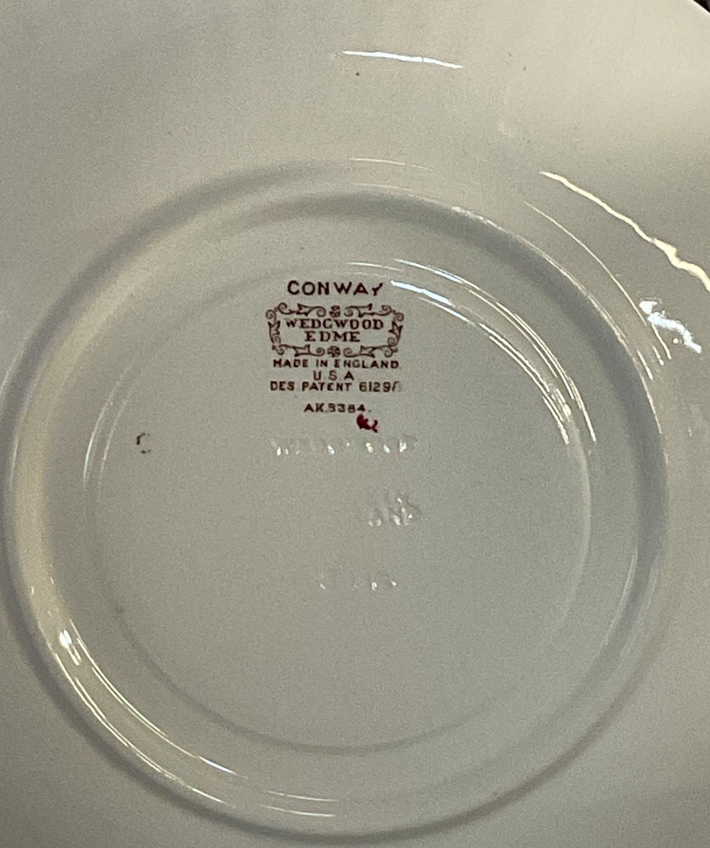 Wedgwood Conway Edme Tea Coffee Set of 8 Saucers Multicolor