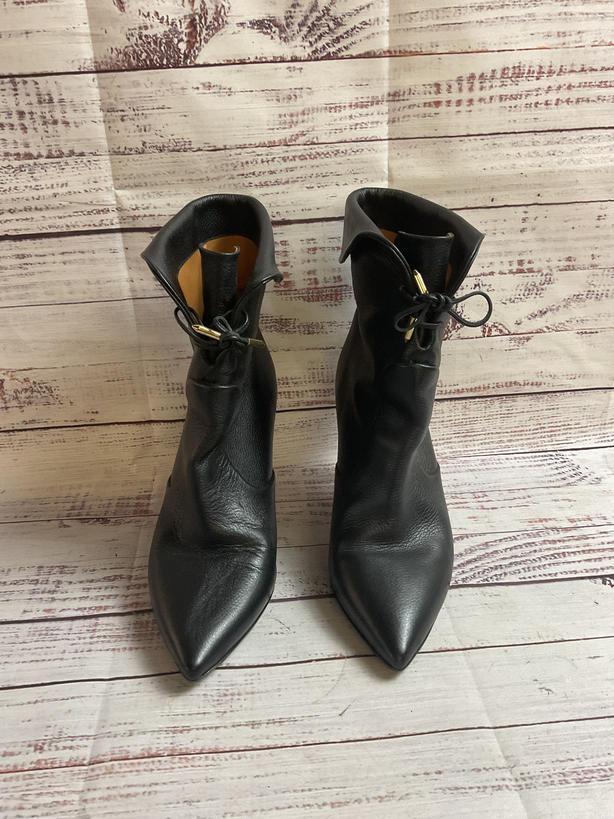 Aquazzura Black Pointed Toe Heel Boots Women 37