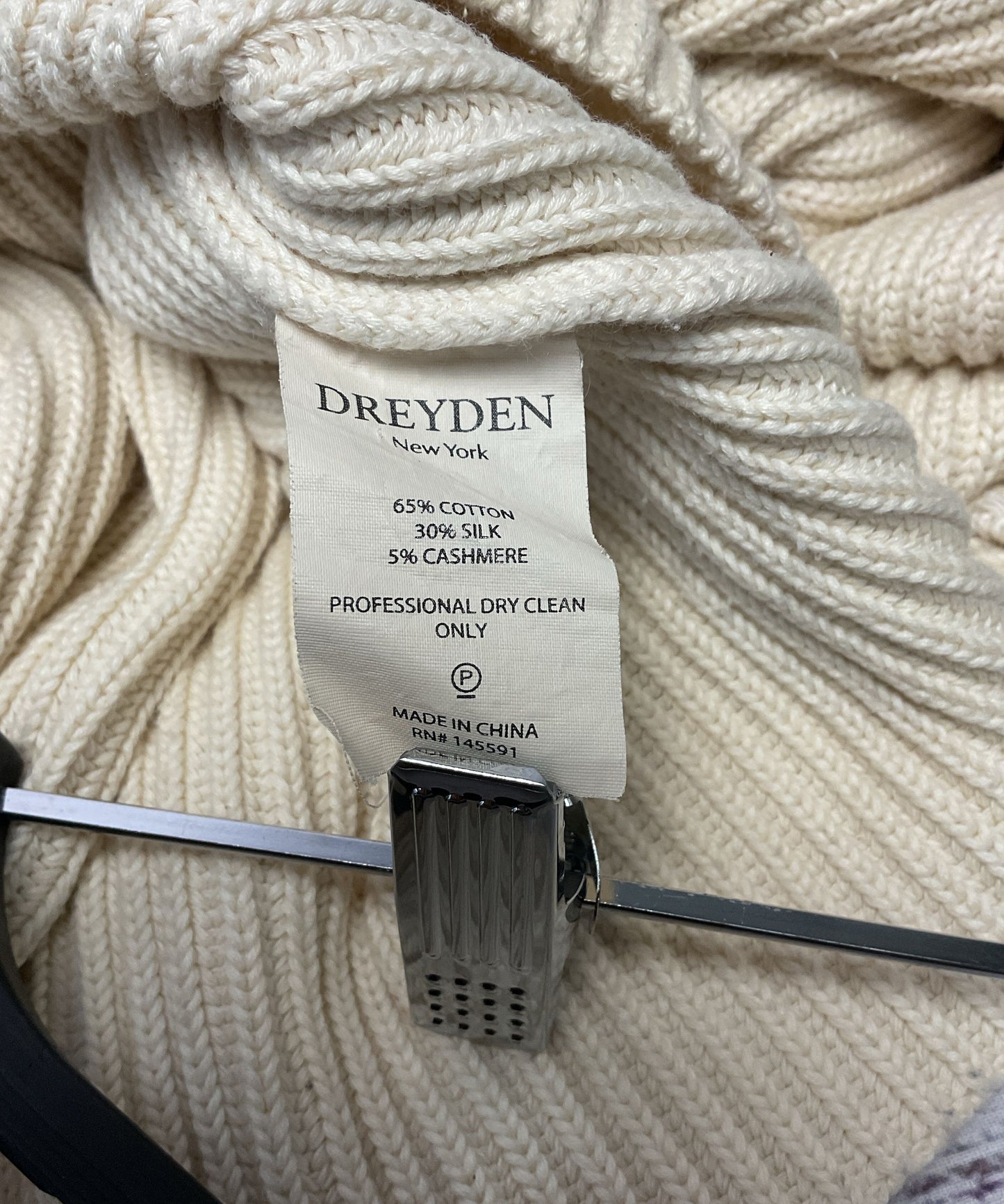 Dreyden Ivory Rhye Knit Sleeveless Sweater - Size XL