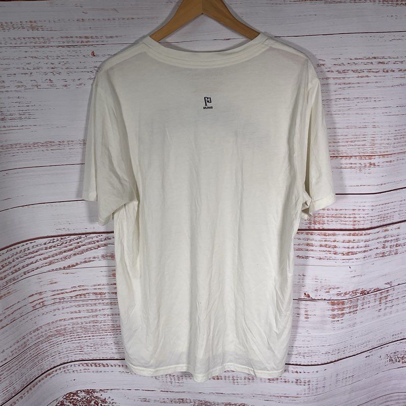 Municipal White Logo Print Short Sleeve Crewneck T-shirt - Size XL