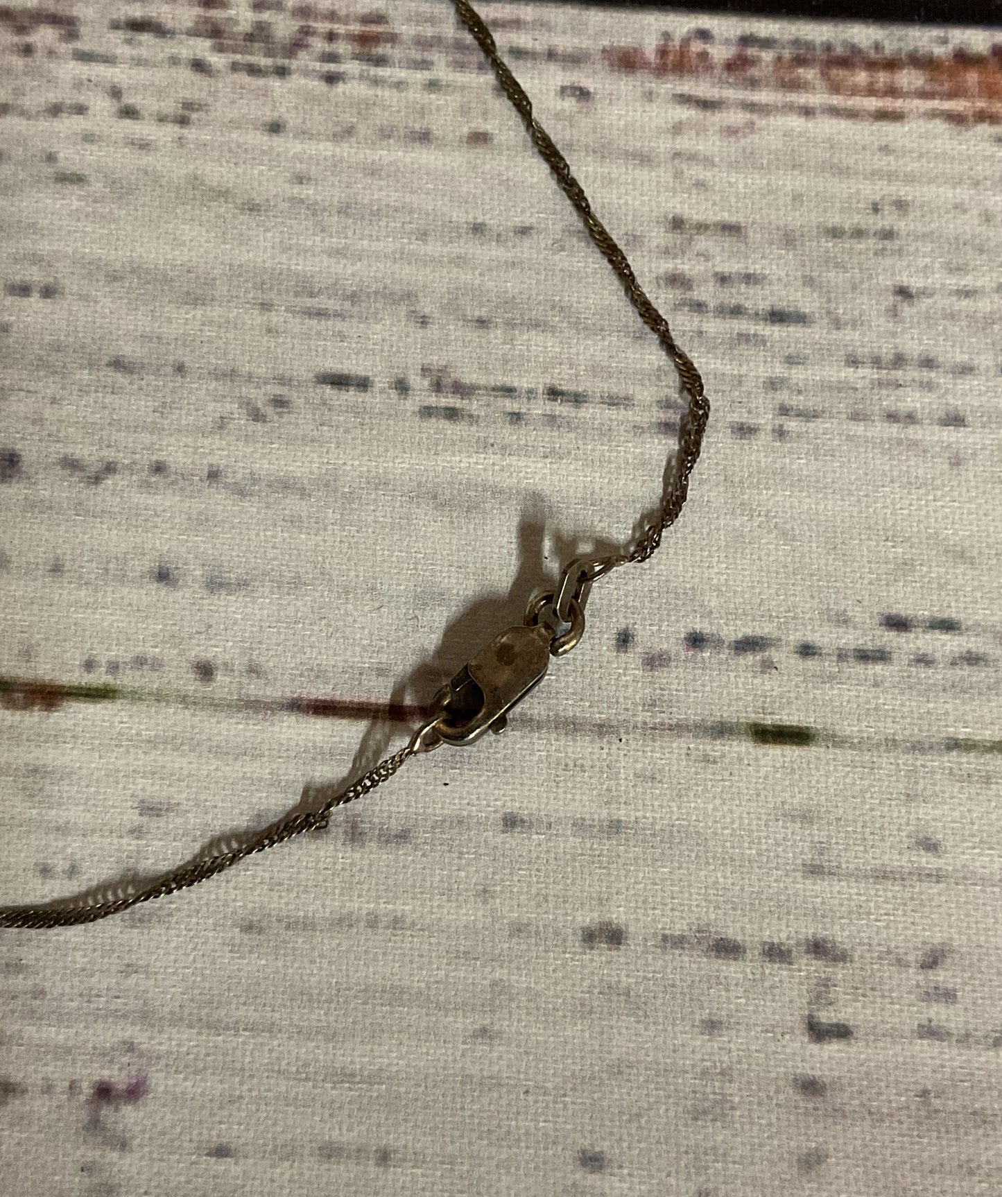 Unbranded Sterling Silver Vintage Stone Pendant Chain Necklace