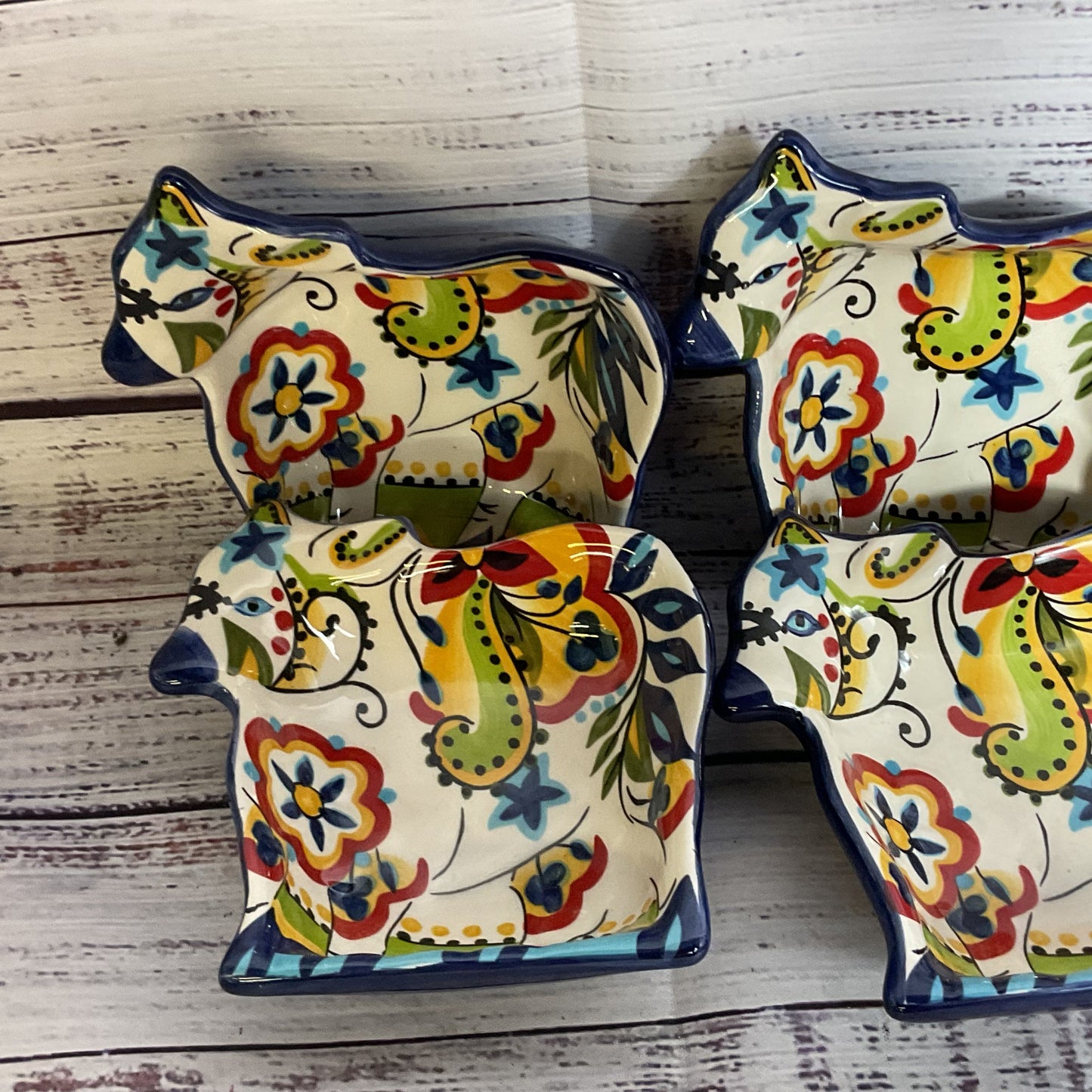 Set of 6 ESPANIA Lifestyle Bocca Cow Sauce/Condiment Dishes- 4" x 4.25"