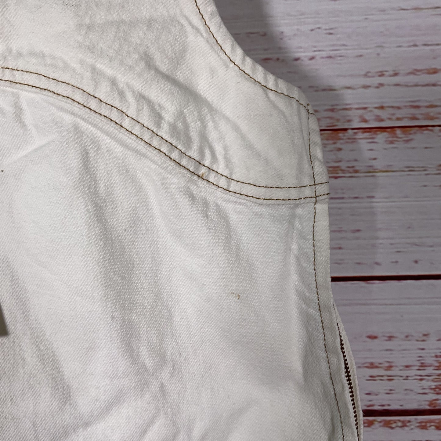 Frame Cotton White Denim Mini Micro Flare Dress - Size S