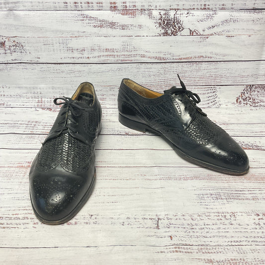 Mezlan Aruba Black Leather Derby Dress Shoe Men Size 10 As-Is