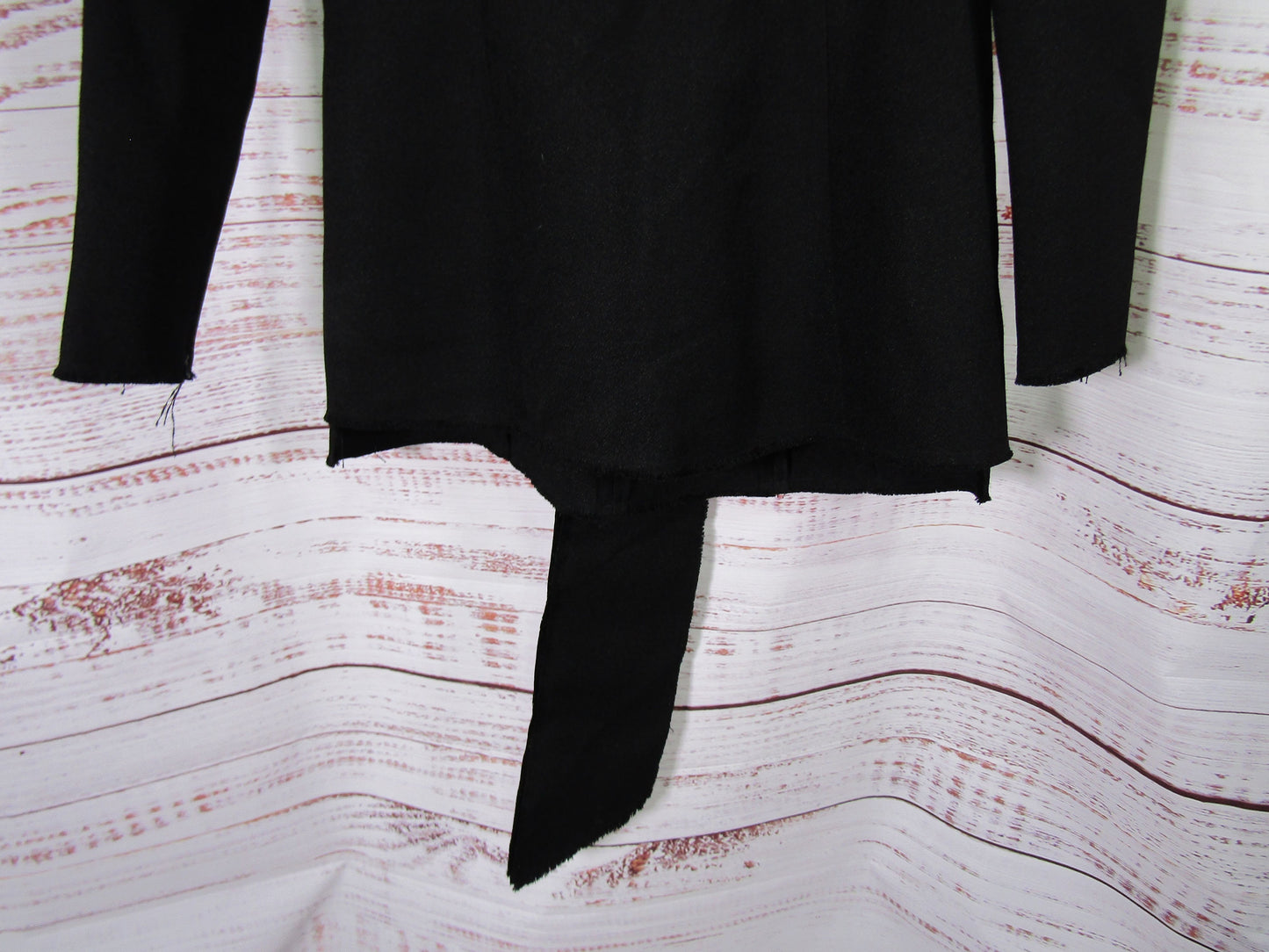 Misha Women's Black Unhemmed Blouse Size 8