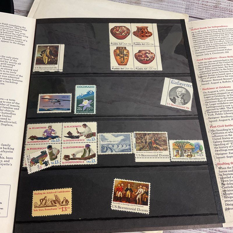 Lot Of 6 Vintage Us Mint Commemorative Stamp Sets (1974 78, 1983)