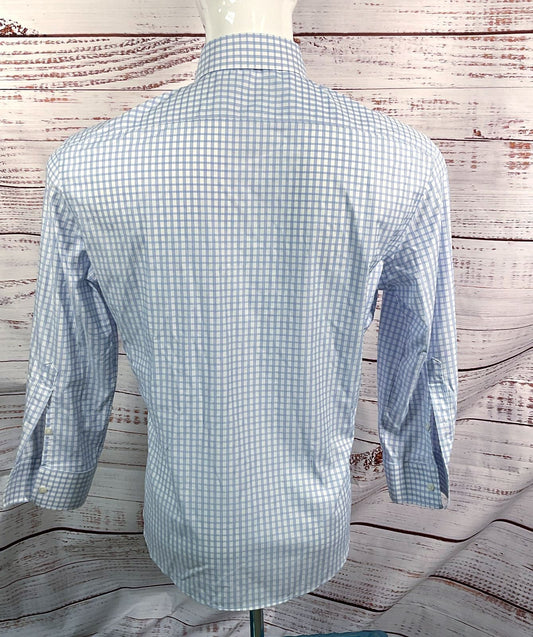 Liberty Shirt Co Checkered 3/4 Sleeve Shirt Blue