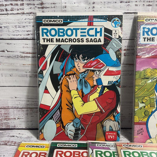Lot Of 7 Vtg. Robotech Macross Masters New Gen Ungraded Comic Books