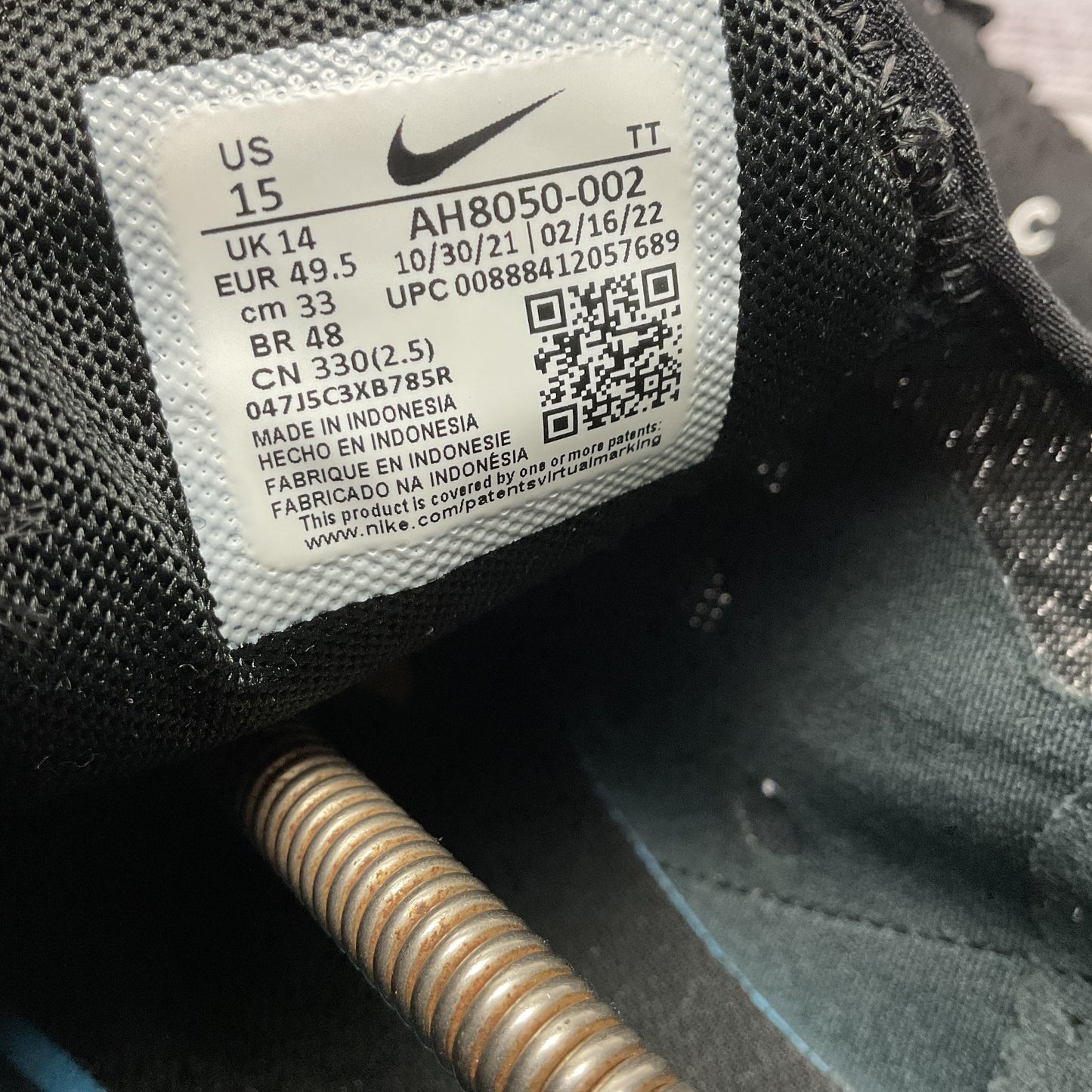 Nike Air Max 270 Black Anthracite Sneaker Athletic Shoe AH8050-002 Men Size15
