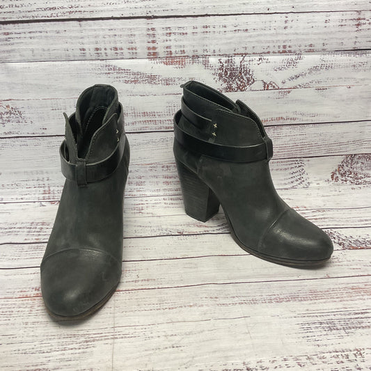 Rag & Bone Black Leather Bootie Heel Women Size 10 As-is