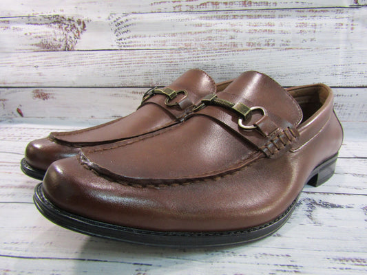 Madden NYC Men's Brown Faux Leather Loafers Size 10