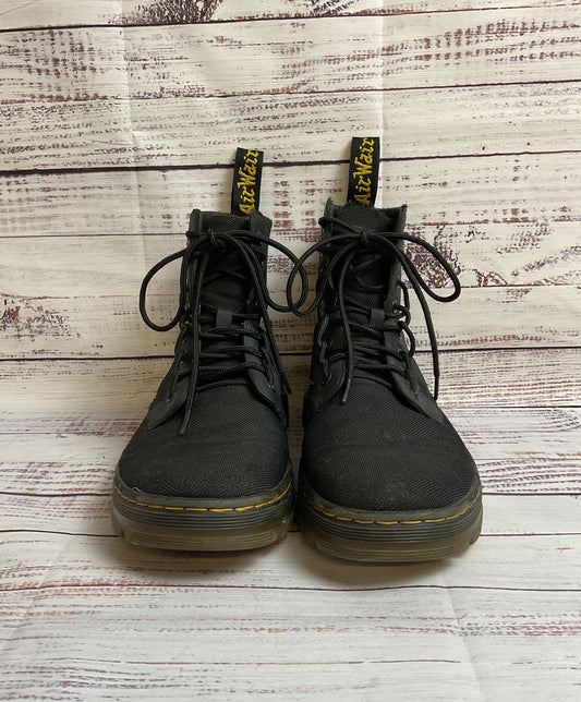 Dr. Martens Black Canvas Lace-Up Combat Boot Men 7