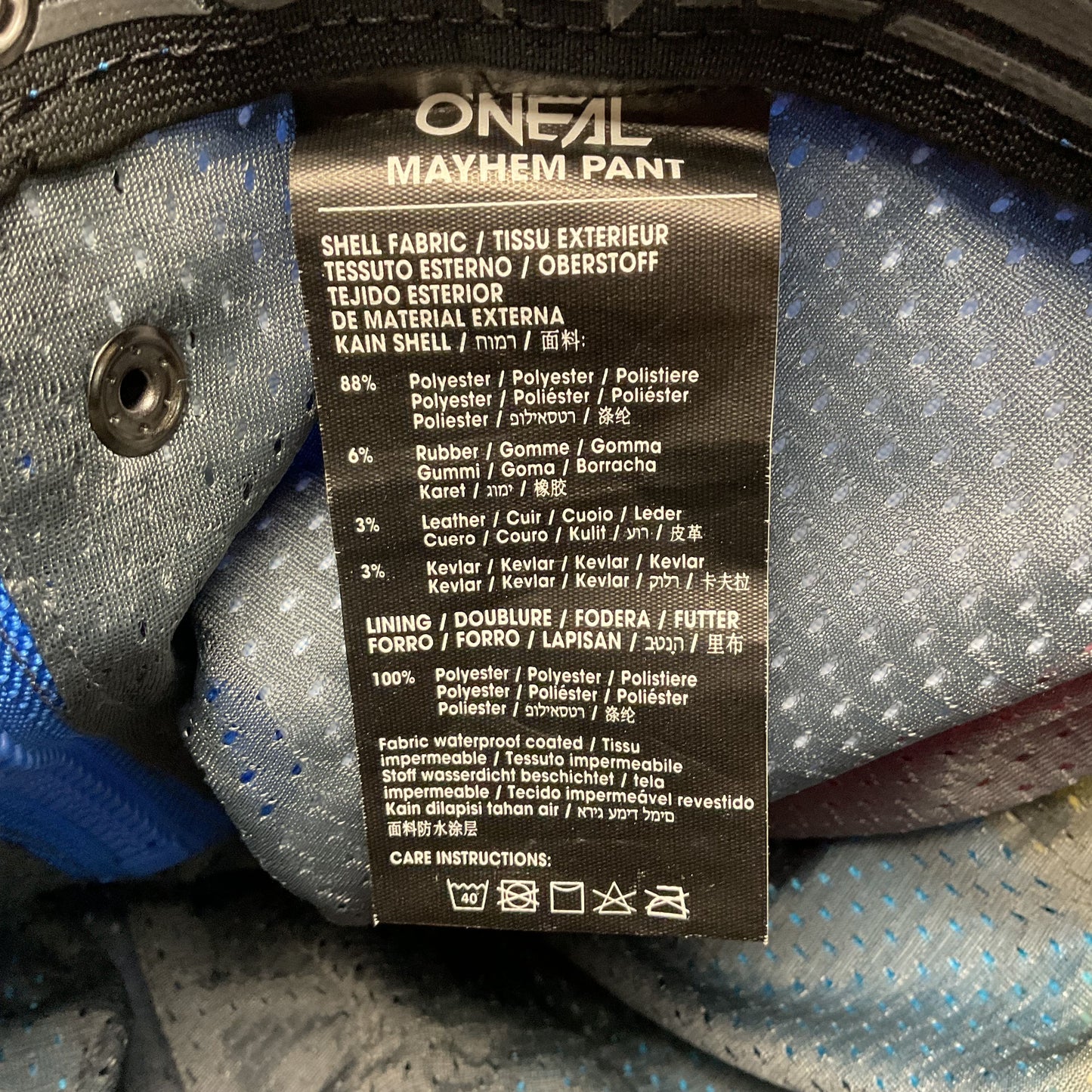 O'Neal Yellow Pink Blue Mayhem Lite Crackle Riding Motocross Pants - Size 28