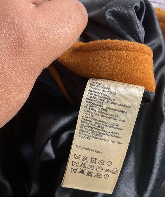 Scotch & Soda Women's Light Brown Wool Blend Fleece Button Overcoat Size M